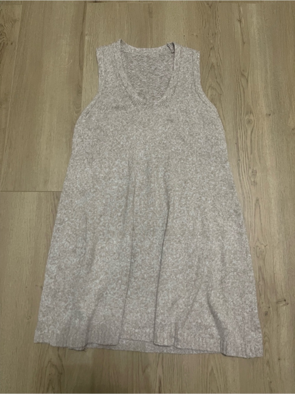 Sleeveless Knit Tank Dress - Heather Brown (M)